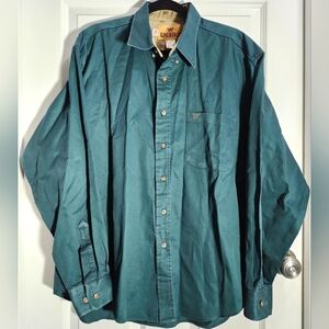 King Ranch dark green long sleeve button down shirt men's size XL